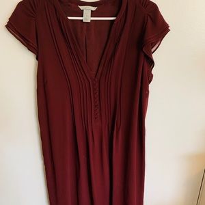 Wine color dress